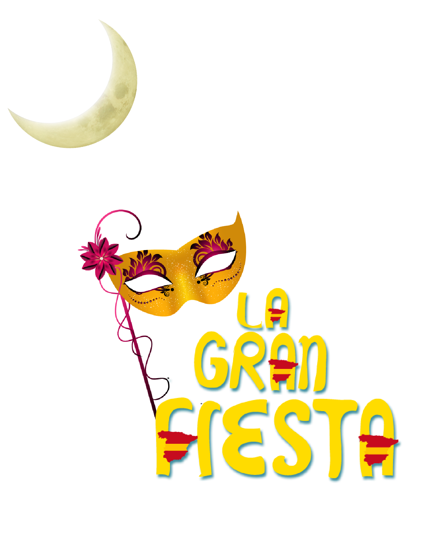 La Gran Fiesta — Moon, Mask and Logo
